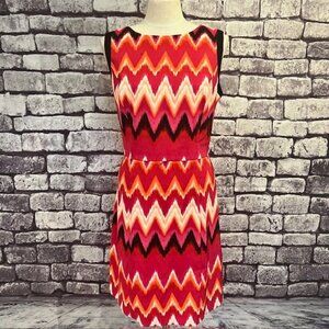 B Design Multicolored Sleeveless Dress Size 16